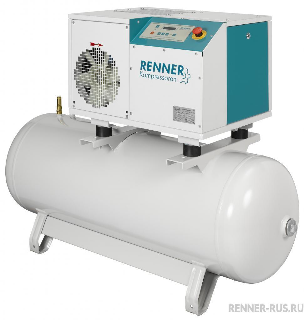 картинка Винтовой компрессор RENNER RSD-B 5,5 10 бар 250 л для Деревообработка Судостроительство Машиностроение Сталеобрабатывающая промышленность Металлообработка