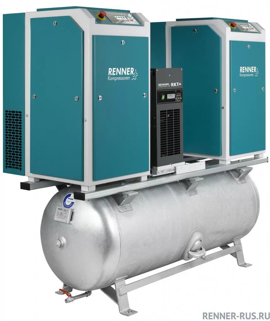 картинка Винтовой компрессор RENNER RSDKM-PRO 11,5 7,5 бар для Деревообработка Судостроительство Машиностроение Сталеобрабатывающая промышленность Металлообработка Станки с ЧПУ