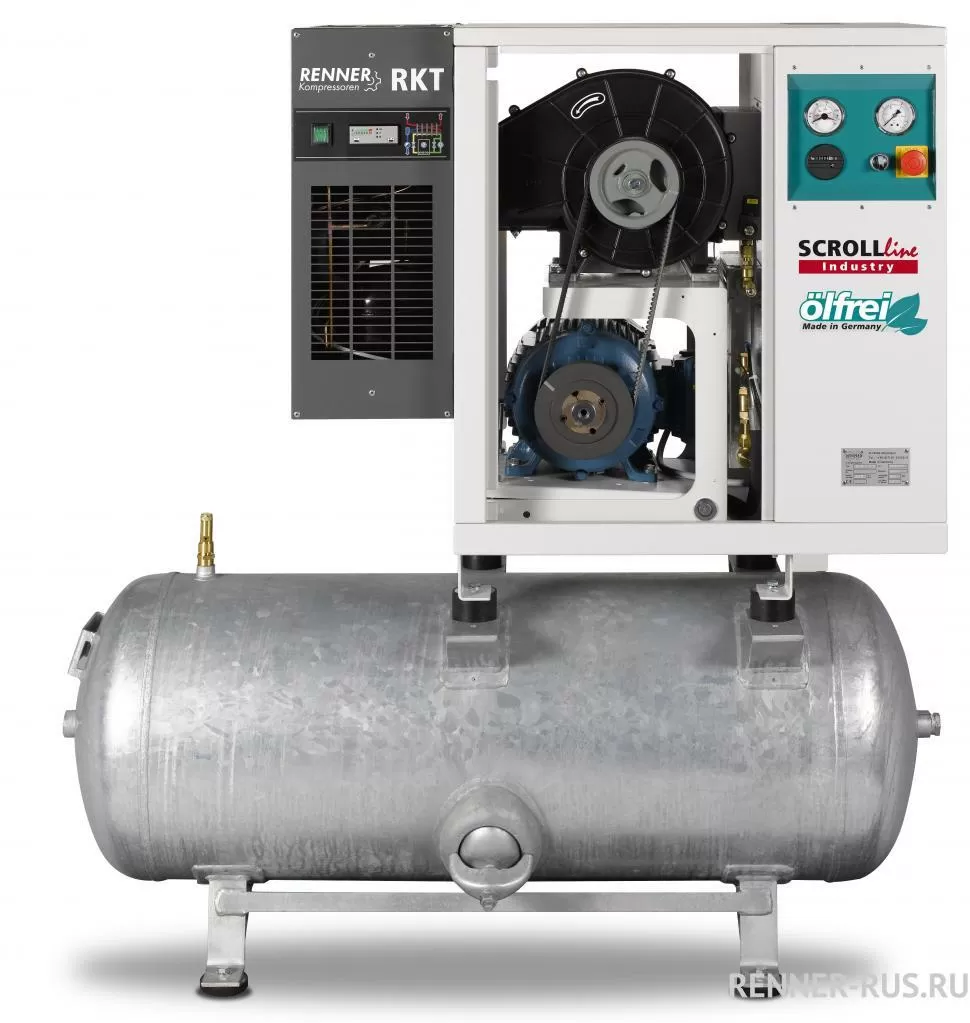 картинка Спиральный безмасляный компрессор RENNER Scroll SLDK-I 5,5 8 бар для Производство электроники Пищевая промышленность Медицина