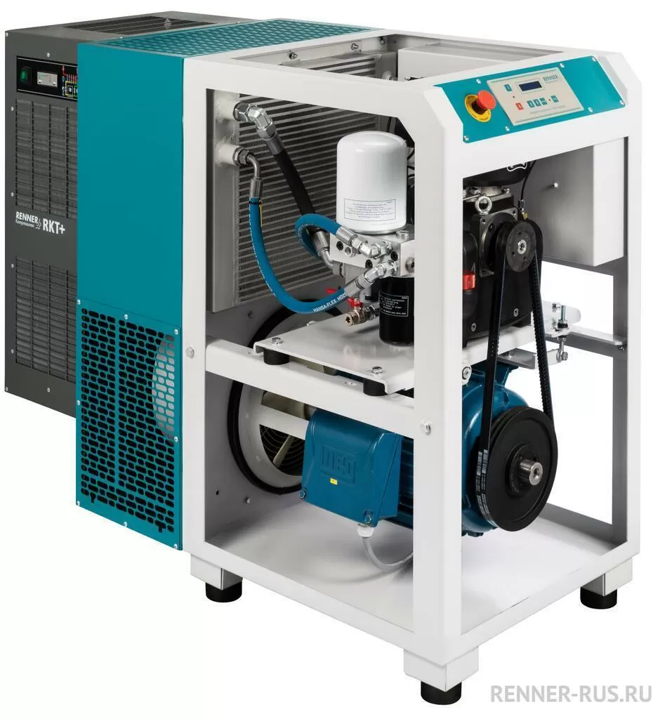 картинка Винтовой компрессор RENNER RSK-PRO 18,5 10 бар для Деревообработка Судостроительство Машиностроение Горная промышленность Сталеобрабатывающая промышленность Металлообработка